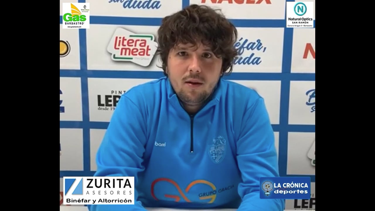 LA PREVIA / CD Binéfar - CD Belchite / LUIS ARCAS (Entrenador Binéfar) Jor. 22 / Tercera Rfef / Fuente: Facebook CD Binéfar