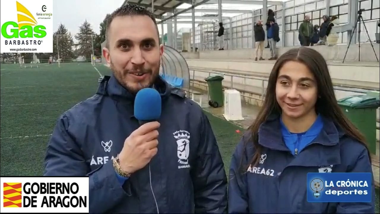 MARIO Y PALOMA (Entrenador y Jugadora Ferranca Femenino) P. Ferranca A 2-2 CD Valdefierro / Jor 19 - 1ª Femenina Aragonesa / Fuente: El Triangulito
