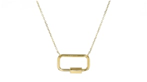 Italian 14kt Yellow Gold Carabiner Necklace