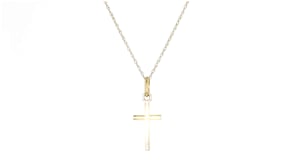 14kt Yellow Gold Cross Pendant Necklace
