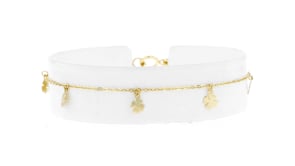 Italian 14kt Yellow Gold Clover Station Bracelet
