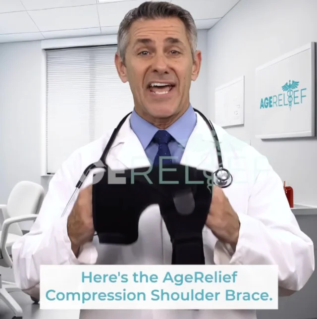 AgeRelief Compression Shoulder Brace, AgeRelief - The Ultimate Shoulder  Pain Relief, Shoulder Brace for Torn Rotator Cuff, Adjustable Shoulder  Strap