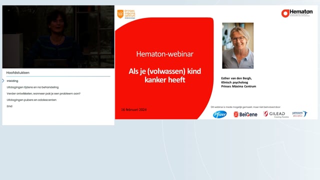 Webinar Als je (volwassen) kind kanker heeft