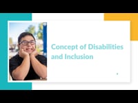 Module 01: Concept of Disabilities and Inclusion