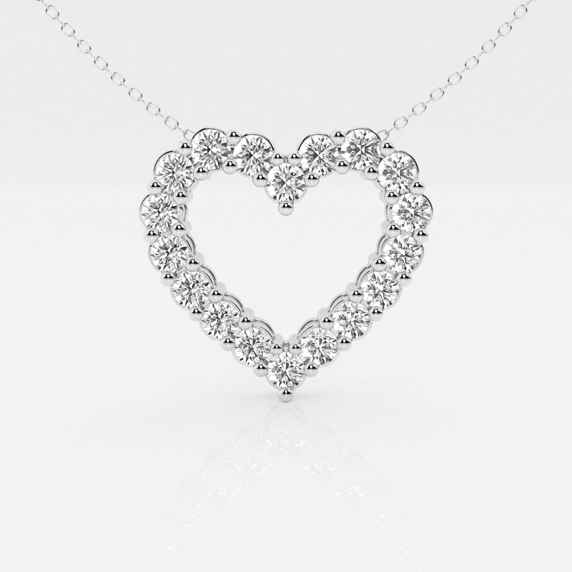 ネックレス・ペンダント Round Brilliant Heart Necklace #3811 Heart Pendant Necklace Round Cut Diamond I1 G 1.20 Ct 14K