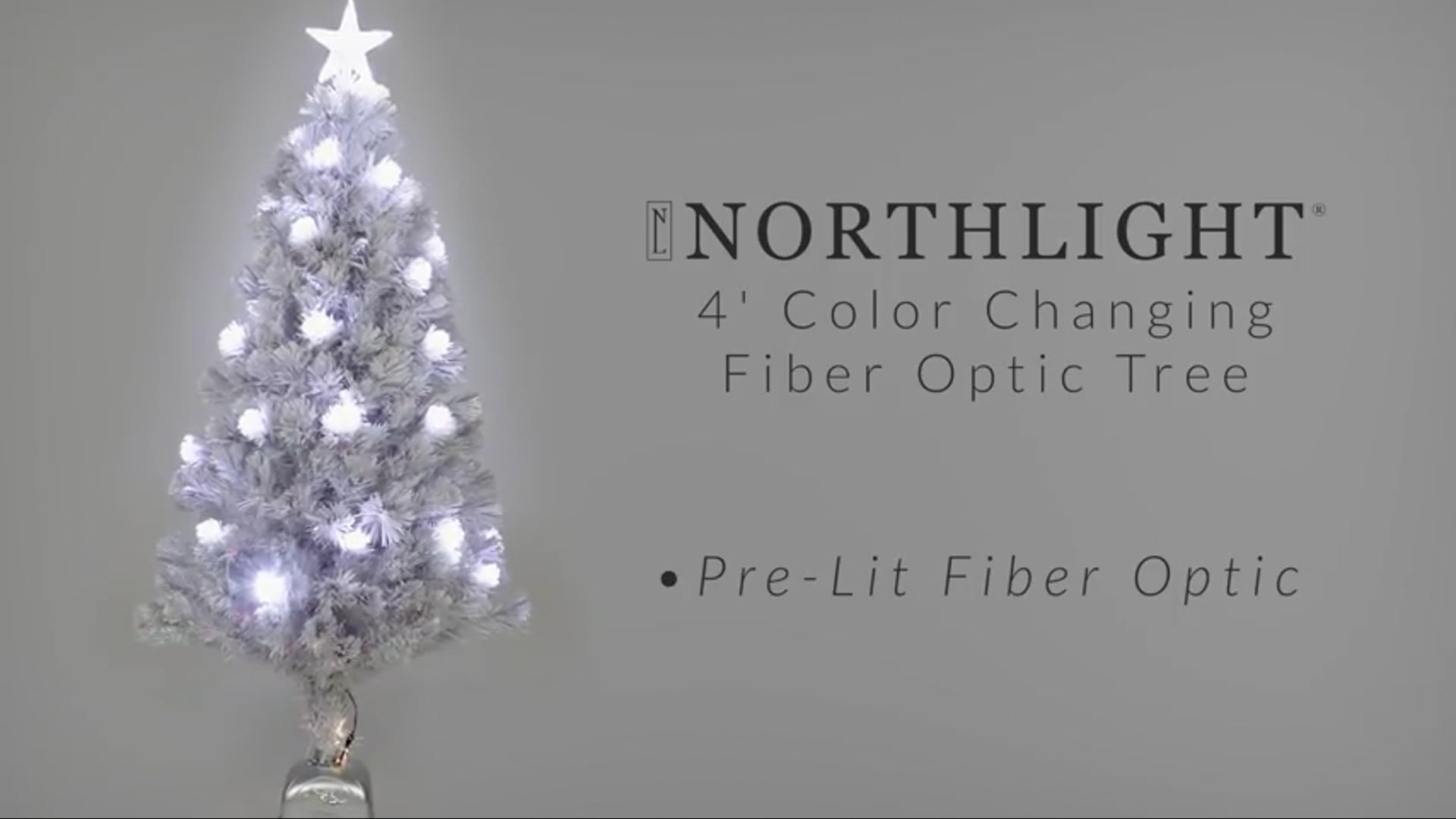 4' Pre-Lit LED Color Changing White Fiber Optic Artificial Christmas Tree