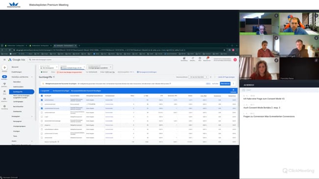 Umgang mit dem Consent Mode Umgang Agentur, Consent-Werte im Tag Manager, Negativ-Keywords bei Shoppping-Kampagnen, Conversions maximieren, streuende Keywords & die einfachste Möglichkeit den Consent Mode einzurichten mit Michael Klein vom 26.02.24
