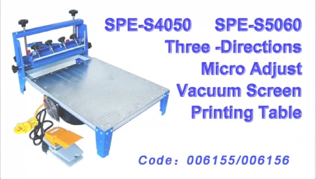 Three Directions Micro Adjust Vacuum Screen Printing Table