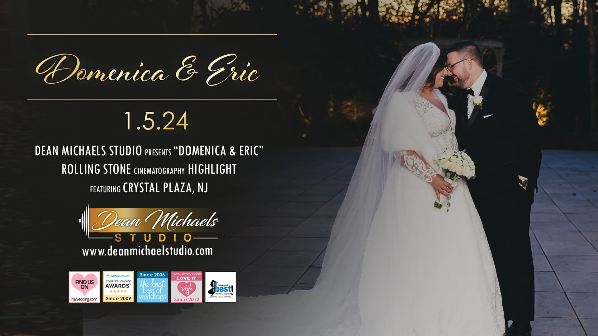 Domenica & Eric's Wedding Highlight Recap at Crystal Plaza, NJ