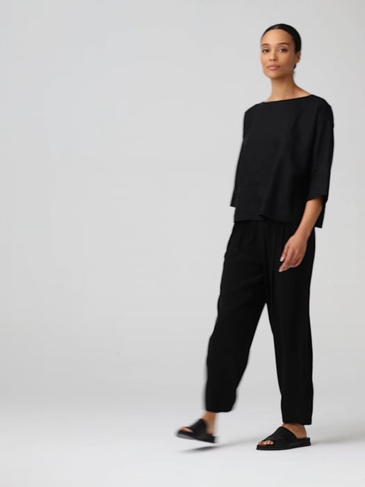 Silk Georgette Crepe Lantern Pant | EILEEN FISHER Silk Georgette Crepe Lantern Pant | EILEEN FISHER