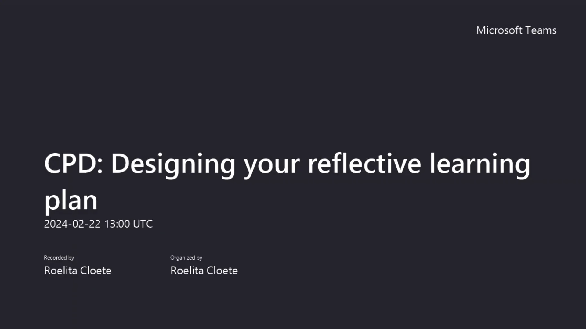 CPD_ Designing your reflective learning plan