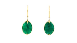 10.00 ct. t.w. Emerald Drop Earrings in 18kt Gold Over Sterling