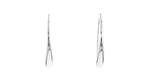 Sterling Silver Curved Drop Earrings
