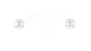 8-9mm Cultured Pearl Stud Earrings in 14kt White Gold