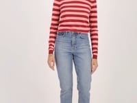 Pink and red striped top with long sleeves | My Jewellery