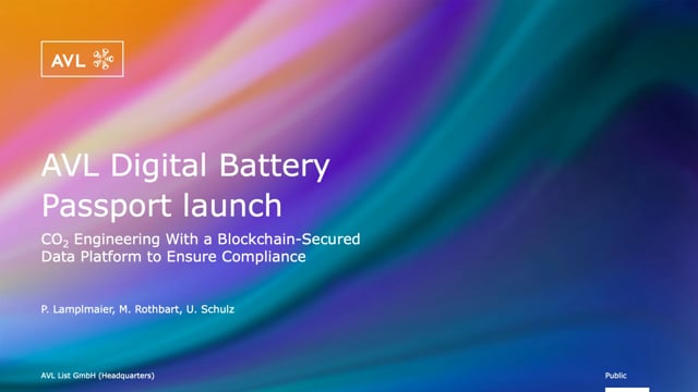 AVL Digital Battery Passport launch: CO2 engineering with a blockchain-secured data platform to ensure compliance