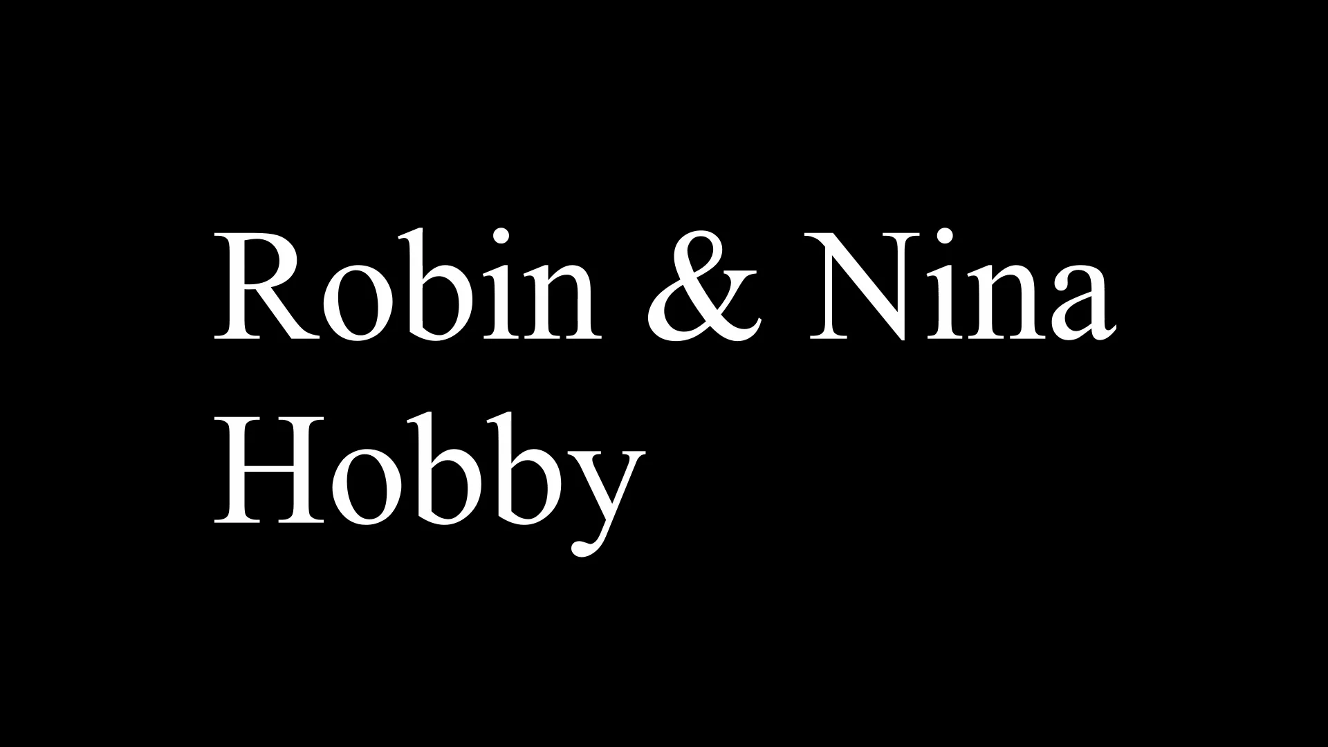 BSL Level 6 - Robin & Nina - Hobby | Videos & Movies on Vimeo