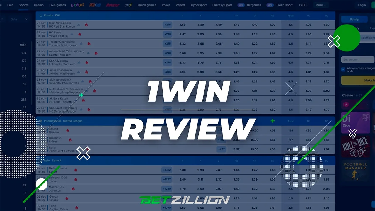 1win Review Sports Betting Account SignUp, Deposits & Withdrawals