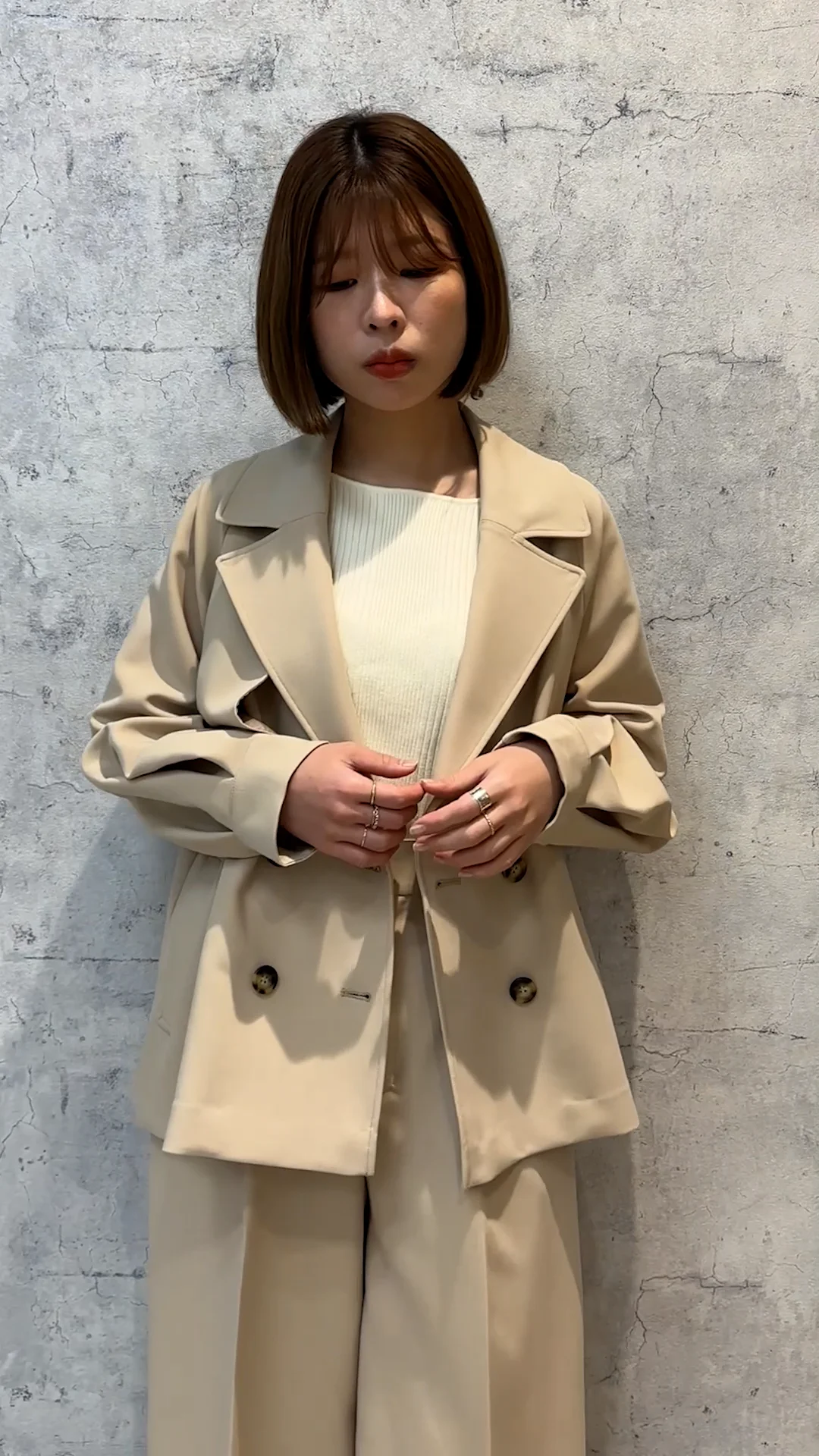 レディース アウター コート トレンチコート ショート丈｜JETSET SOLO 