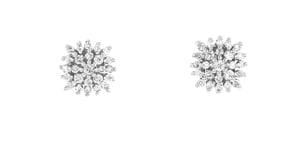 50 ct. t.w. Diamond Sunburst Earrings in Sterling Silver