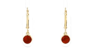 1.50 ct. t.w. Bezel-Set Ruby Drop Earrings in 18kt Gold Over Sterling