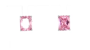 5.50 ct. t.w. Simulated Pink Sapphire Stud Earrings in Sterling Silver