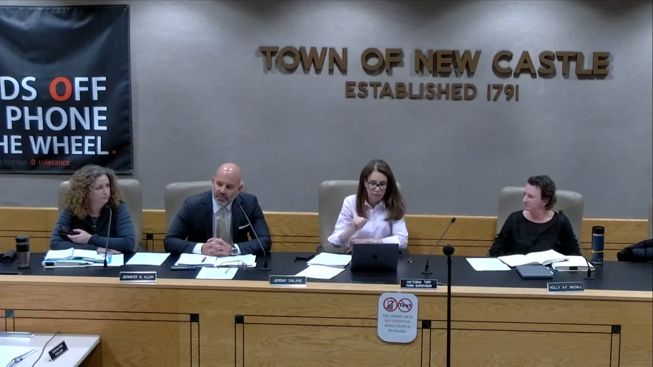 Town Board of New Castle Work Session & Meeting 2/27/24