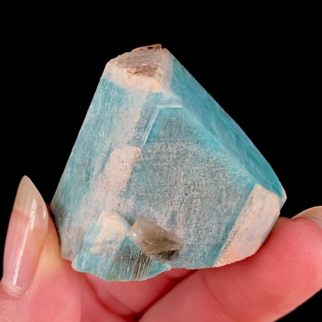 Microcline var: Amazonite (rare "striped" crystal)
