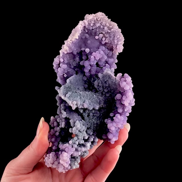 Spherical Amethyst (''Grapes'') included with Celadonite