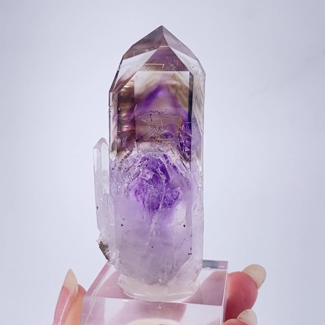 Quartz var: Smoky and Amethyst (''phantom'' crystal)