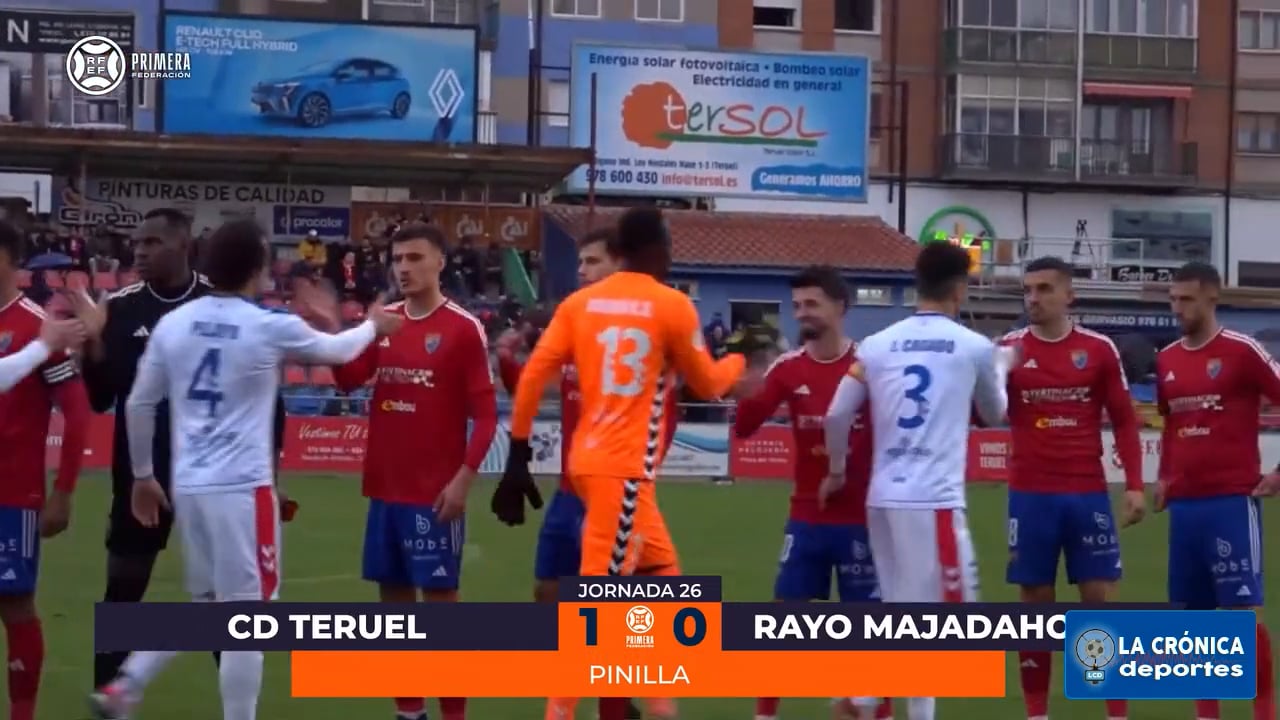 (RESUMEN Y GOL) CD Teruel 1-0 Rayo Majadahonda / Jor 26 - Primera Rfef / Fuente: Web de la Rfef