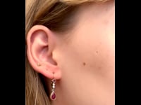 Ruby Diamond 14k Drop Earrings 10519-6615