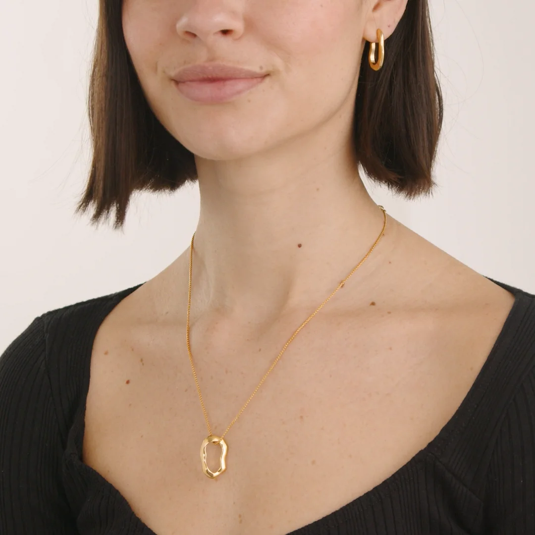 Hera Waterproof Gold Hoop Earrings | Katie Loxton