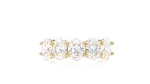 3.00 ct. t.w. Oval Lab-Grown Diamond Five-Stone Ring in 14kt Yellow Gold