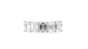 3.00 ct. t.w. Emerald-Cut Lab-Grown Diamond Five-Stone Ring in 14kt White Gold