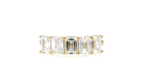 3.00 ct. t.w. Emerald-Cut Lab-Grown Diamond Five-Stone Ring in 14kt Yellow Gold