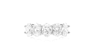 3.00 ct. t.w. Oval Lab-Grown Diamond Five-Stone Ring in 14kt White Gold