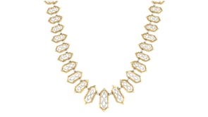 2.50 ct. t.w. Diamond Geometric Necklace in 18kt Gold Over Sterling