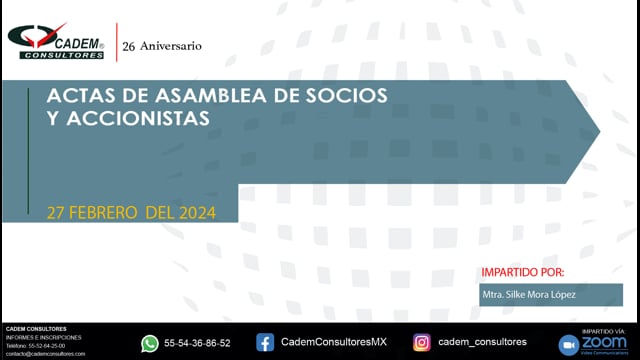 LAS ACTAS DE ASAMBLEA DE SOCIOS Y ACCIONISTAS 