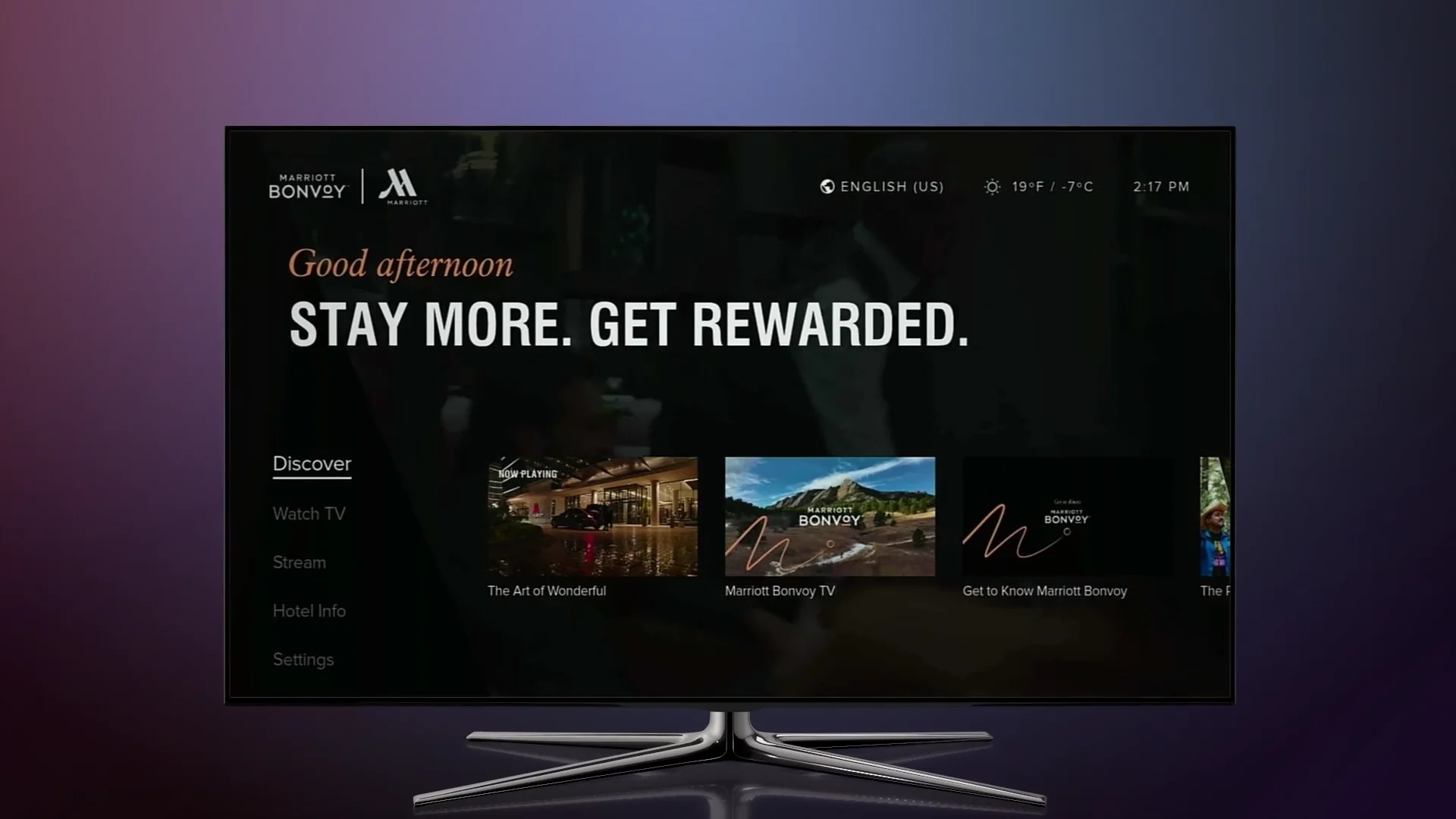 Marriott Guest Room Entertainment on Vimeo