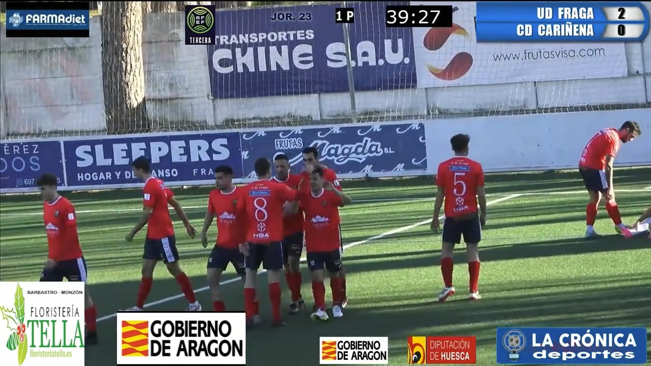 (RESUMEN Y GOLES) UD Fraga 3-0 CD Cariñena / Jor. 23 / Tercera Rfef