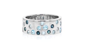 70 ct. t.w. Tonal Blue Topaz Ring in Sterling Silver