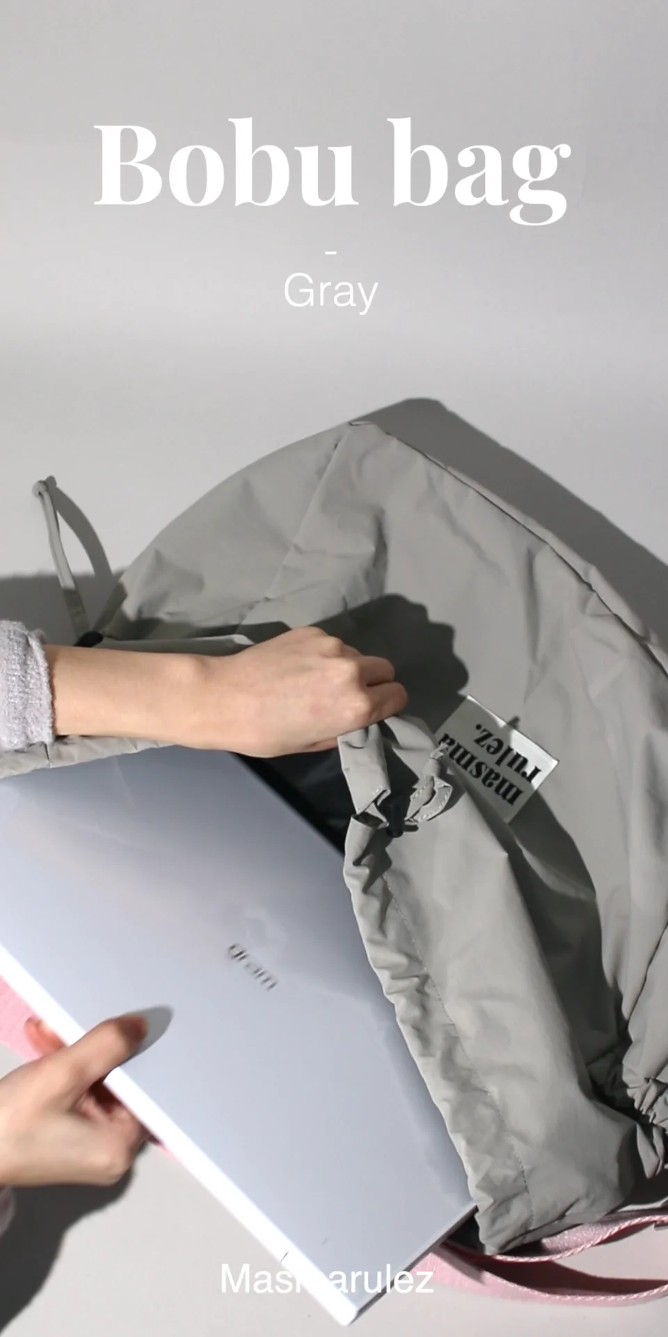 masmarulez☆Daily string bobu bag gray MUSINSA | MASMARULEZ [INT] Daily string bobu bag _ gray
