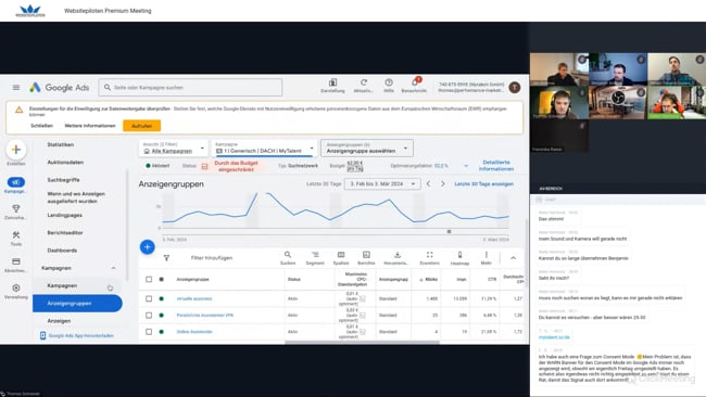 Standort Settings in Google Ads, Auto-CPC, Consent Mode Warnung immer noch in Google Ads & Einstellung der Datenübermittlung im Consent Mode mit Michael vom 04.03.24