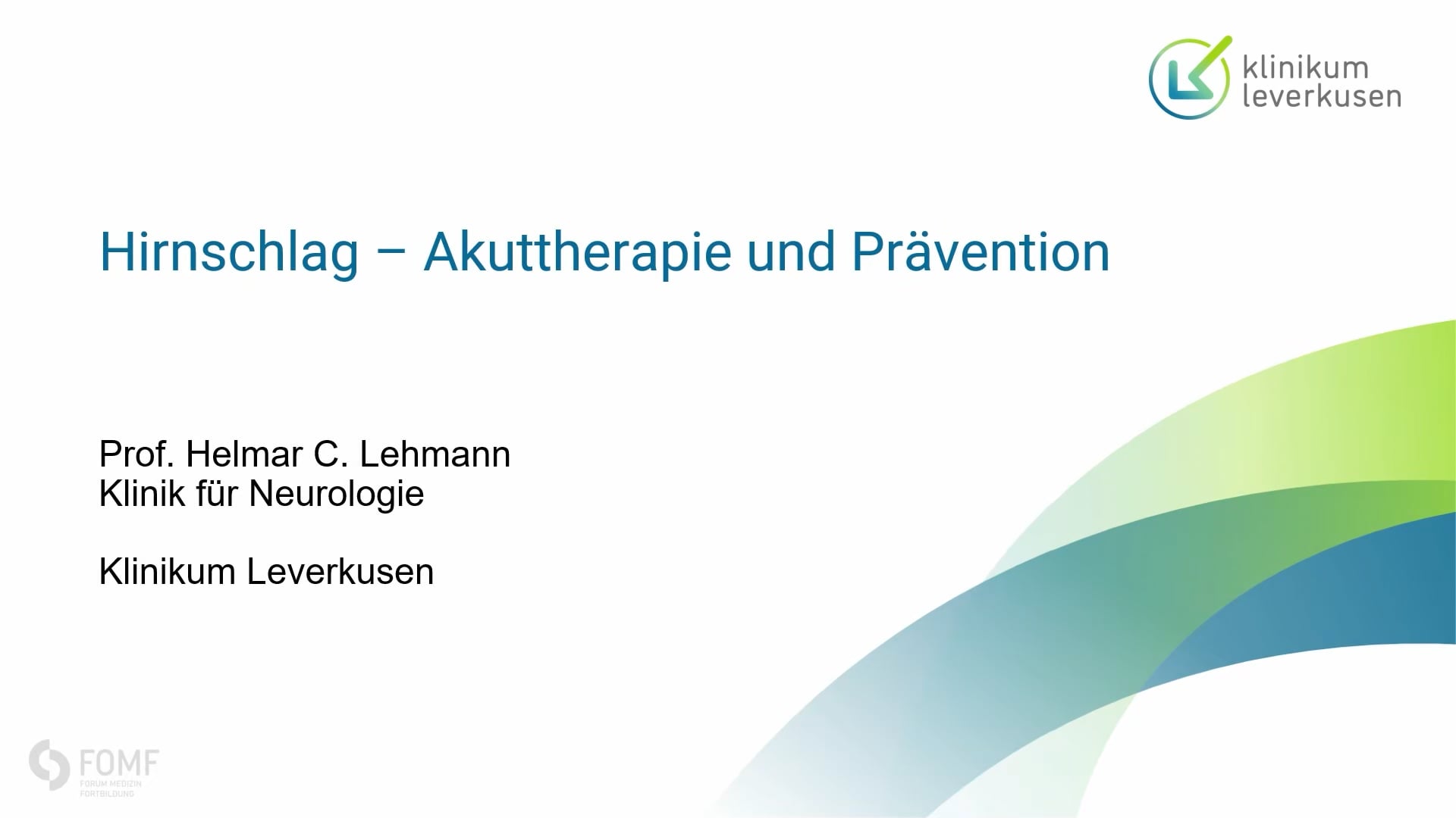 Hirnschlag – Akuttherapie und Prävention