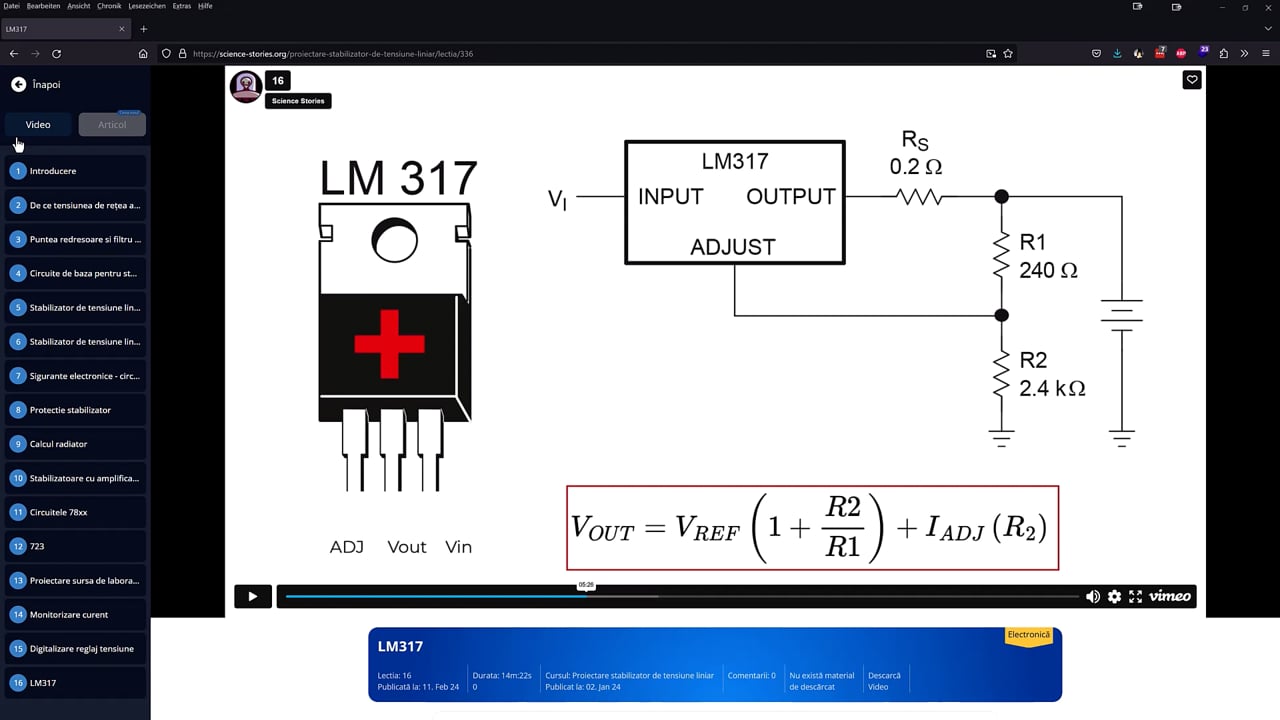 Digitalizare control LM317