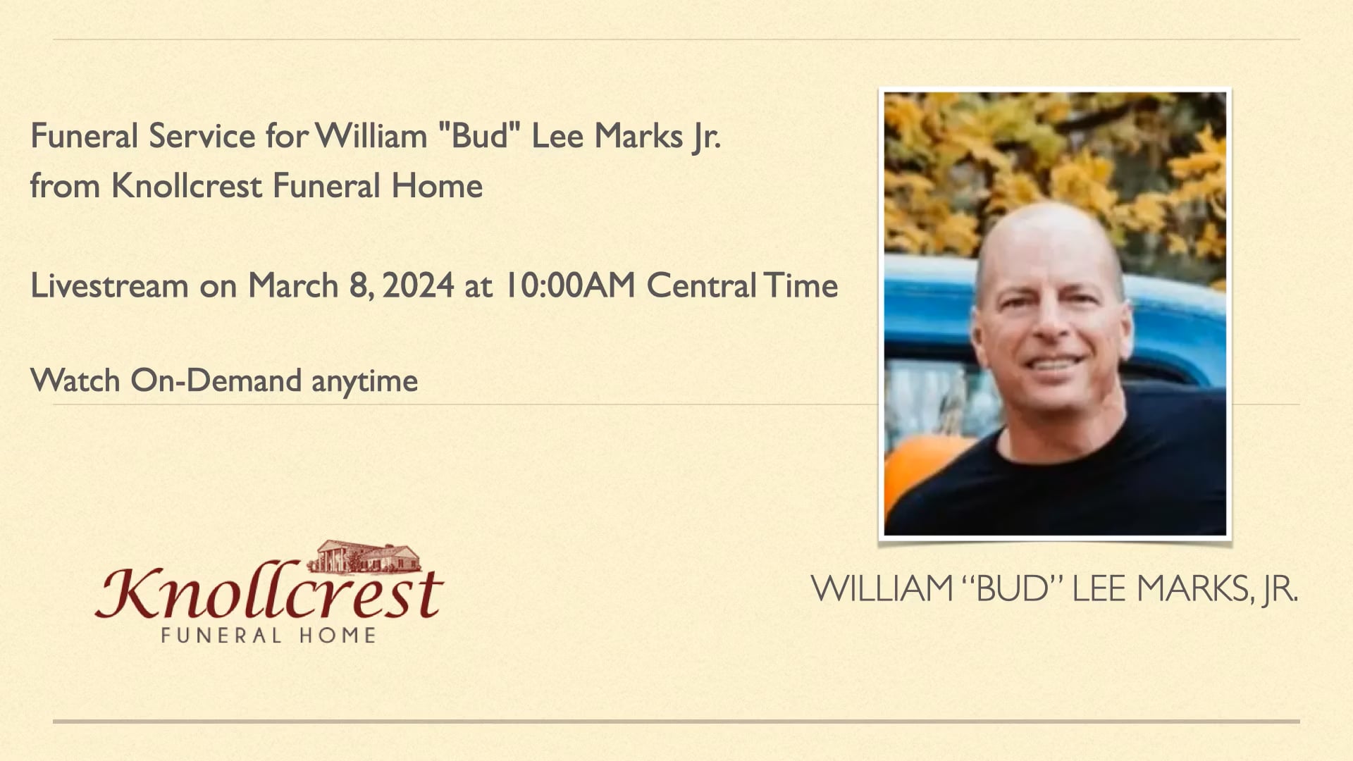 March 8, 2024 - Funeral Service for William 