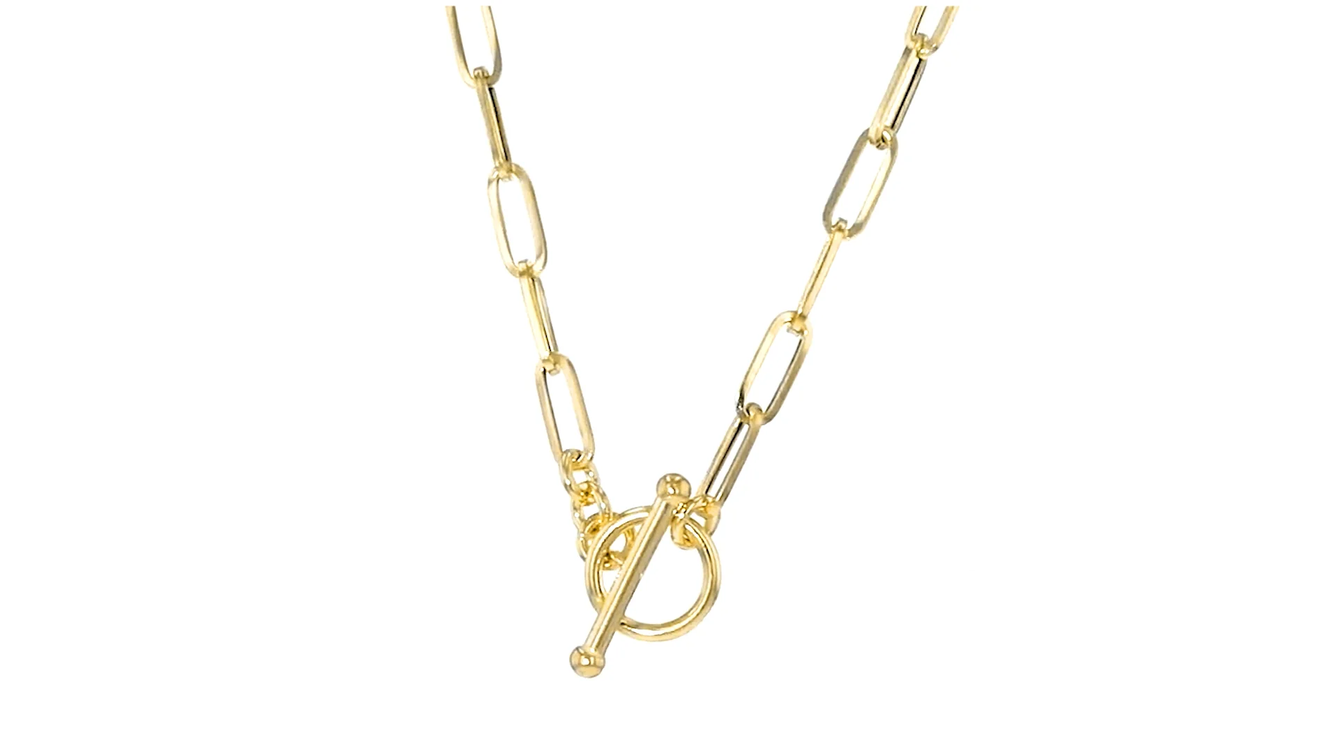 Yellow Gold Ross Simons Paper Clip Necklace Ross-Simons Italian
