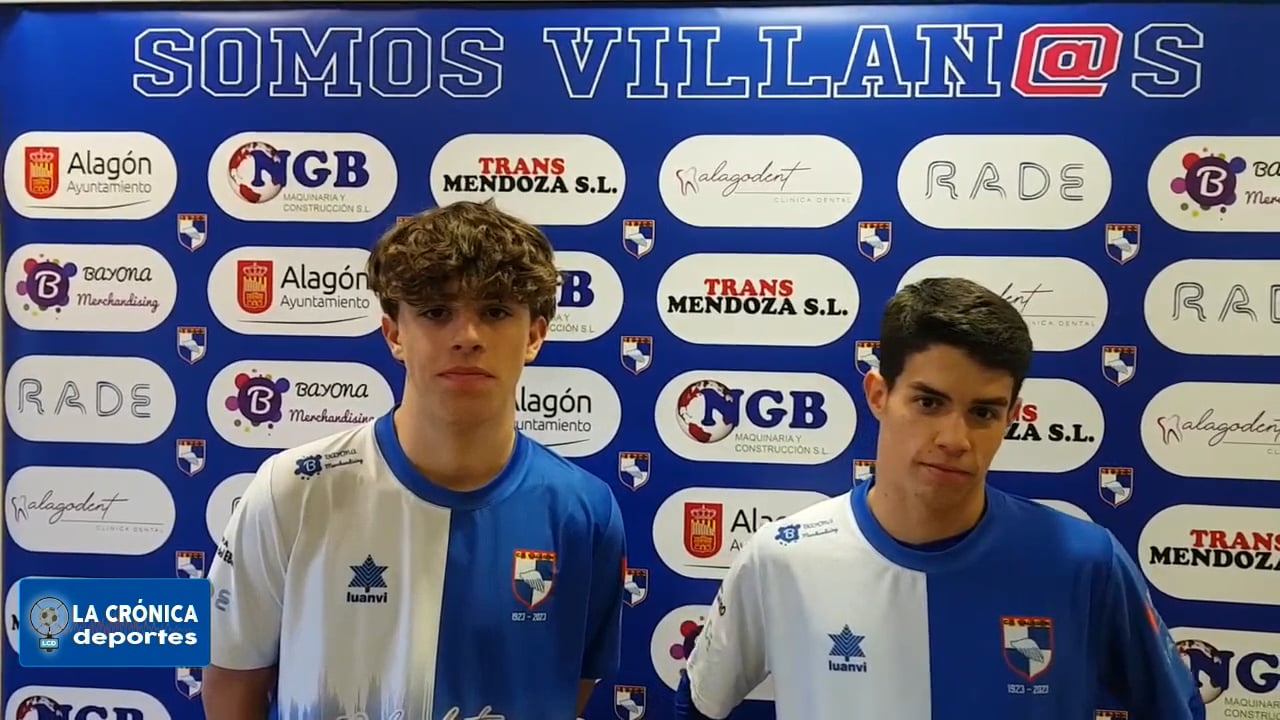 DARÍO Y HUGO (Jugadores del Juvenil Villa de Alagon, que han debutado este año con el primer equipo)