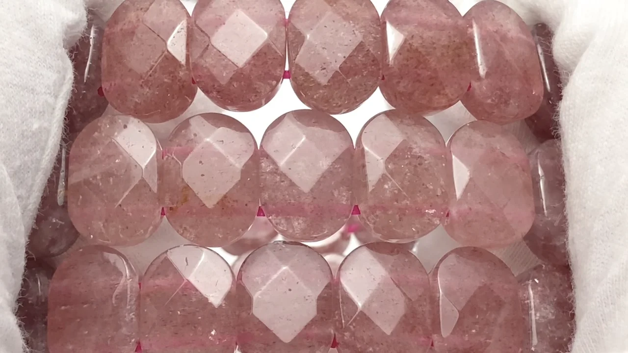 ピンクエピドート 2つ穴オーバルカット14×10×5mm バングルブレスレット